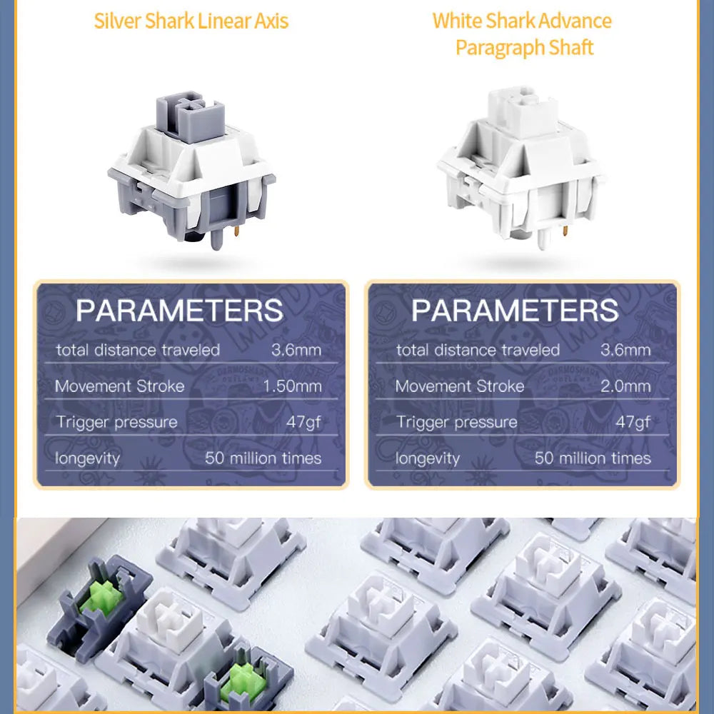 Darmoshark TOP87 Mechanical Keyboard