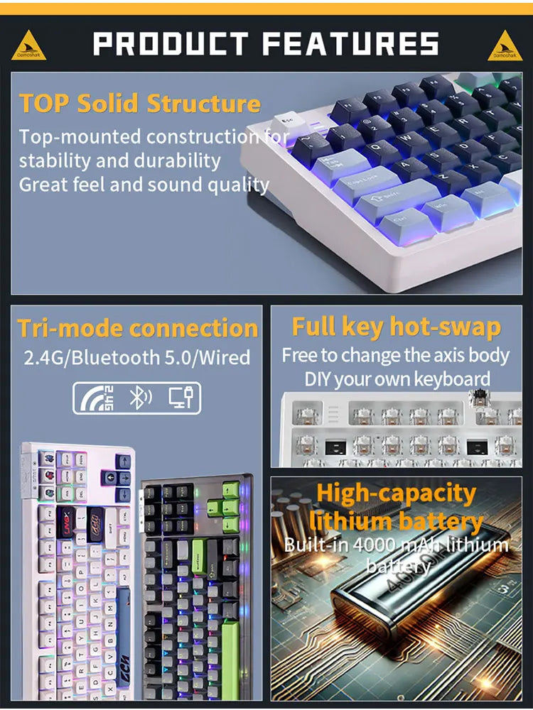 Darmoshark TOP87 Mechanical Keyboard